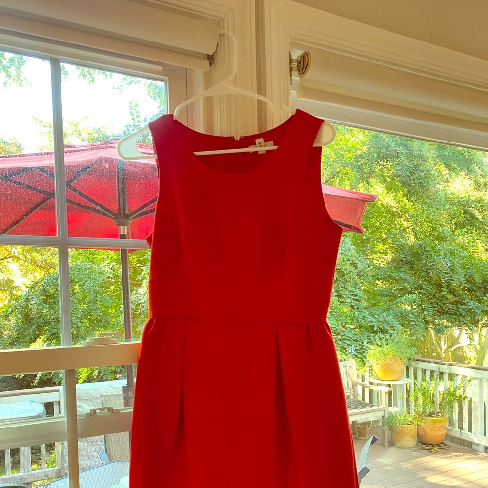 J Crew Dress - Red Geranium Color